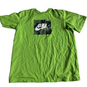 Nike Golf Green Camo Logo Short Sleeve Tee - Boys L
